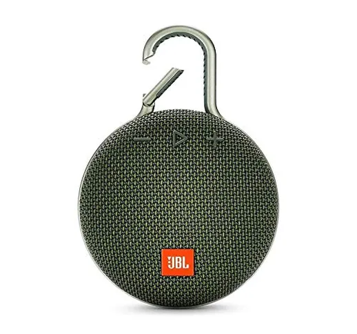 JBL Clip 3 - Altoparlante Bluetooth portatile, impermeabile, colore: Verde foresta