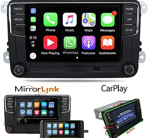 RCD360 330 OEM 6.5 "AutoRadio Stereo CarPlay MirrorLink Bluetooth USB For per VW Golf, Cad...