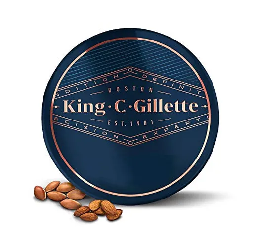 King C. Gillette Balsamo Delicato per la Cura della Barba da Uomo con Burro di Cacao, Olio...