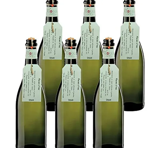 FIOCCO DI VITE Moscato D'Asti Docg Fiocco Di Vite Vino Bianco - 6 Bottiglie - 6x75cl