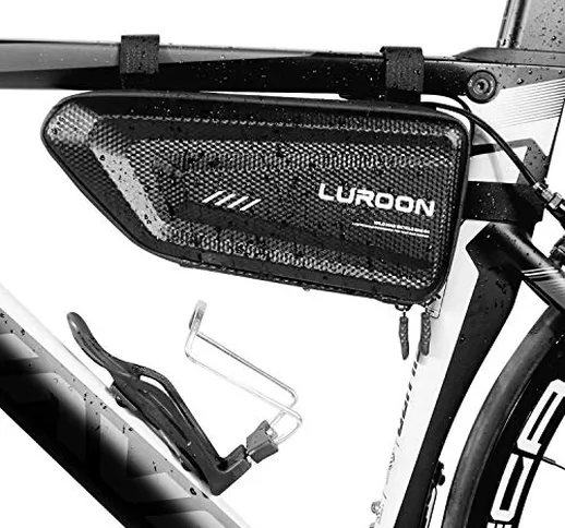 LUROON Borsa Telaio Bici Impermeabile, Borsa Triangolare da Bicicletta Grande capacità 1.5...