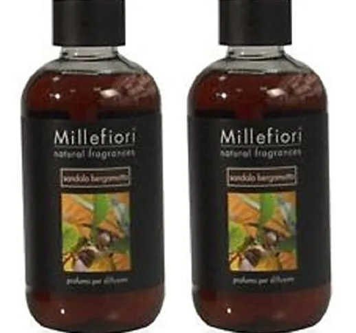 MILLEFIORI MILANO - RICARICA PROFUMI PER AMBIENTI 500 ML SERIE NATURAL FRAGRANZA SANDALO B...