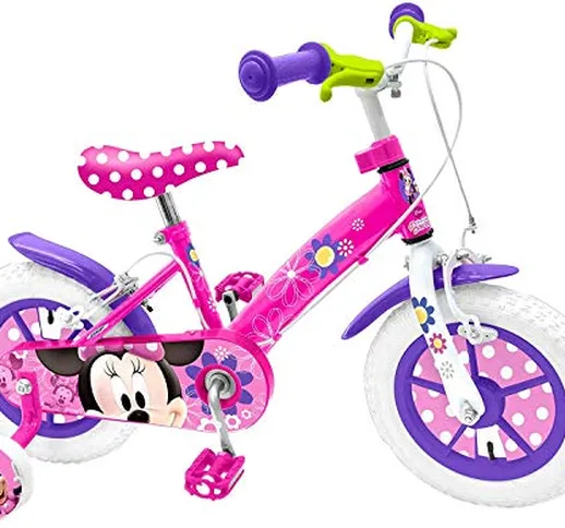 Mondo Toys - Bici Mod. MINNIE MOUSE per bambino / bambina - misura 12'' - rotelle e freno...