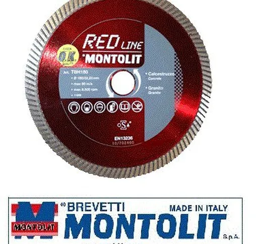 dischi diamantati montolit "red line professional" altezza corona mm.10-115 mm