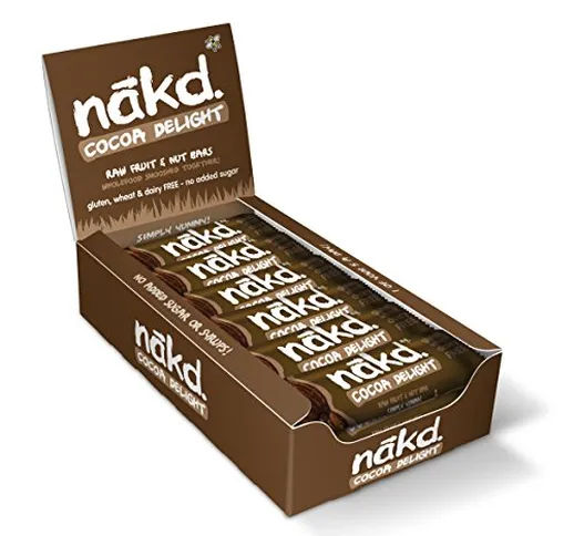 Nakd Cocoa Delight Gluten Free Bar 35 g (Pack of 18)