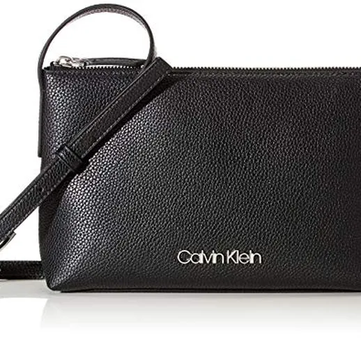 Calvin Klein Neat Crossbody - Borse a tracolla Donna, Nero (Black), 1x1x1 cm (W x H L)