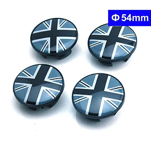 4 Pezzi W070 54 mm Auto Styling Accessori Emblema Distintivo coprimozzo Centrale Mini John...