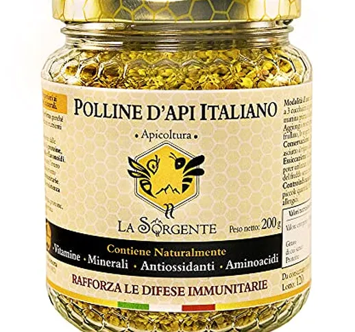 Polline d’api Italiano 200 g - Dalle colline Marchigiane - La migliore fonte vegetale di P...