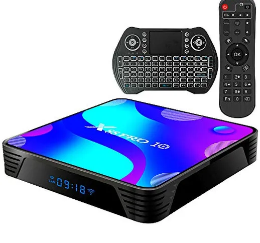 TV Box Android 11 4GB RAM 64GB ROM Set Top Box Smart TV Box RK3318 USB 3.0 1080P Ultra HD...