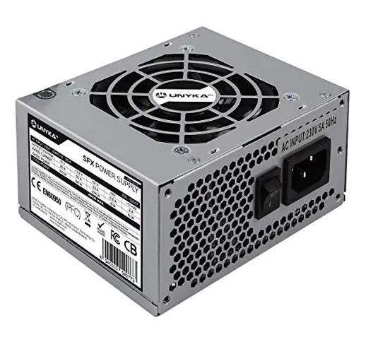 Unykach SFX 450W - Alimentatore di rete, 450 W, 230 V, 50-60 Hz, 20 A, 23 A, 20 A