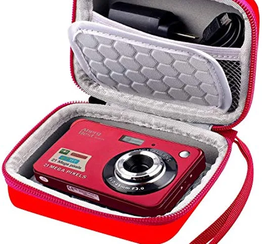 Borsa per fotocamera digitale compatibile con AbergBest 21 Mega Pixels LCD da 2,7" ricaric...