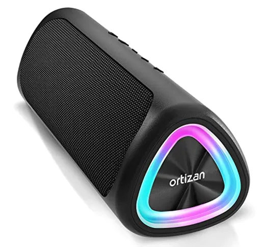 Ortizan Cassa Bluetooth stereo potente surround a 360 °: Altoparlante Bluetooth wireless p...