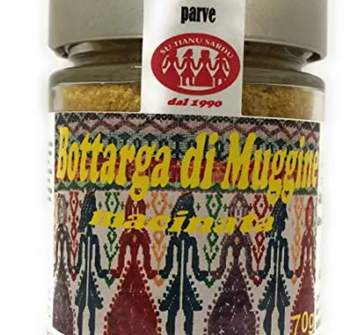 Bottarga di Muggine dalla Sardegna 70g macinata in vasetto (uova di muggine essiccate grat...