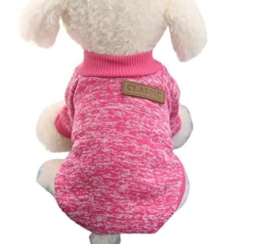 Classic Vestiti del Cane Vestiti Caldi Cucciolo Vestito Pet Cappotto del Rivestimento di I...