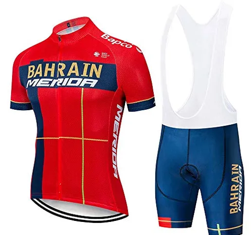 VFGSB Completo Abbigliamento Ciclismo Uomo Estivo, Maglia Ciclismo Maniche Corte e Pantalo...