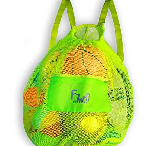 BORSA SPIAGGIA (Verde, Grande 50x38cm) - Zaino con coulisse perfetto per la nuotare, per p...