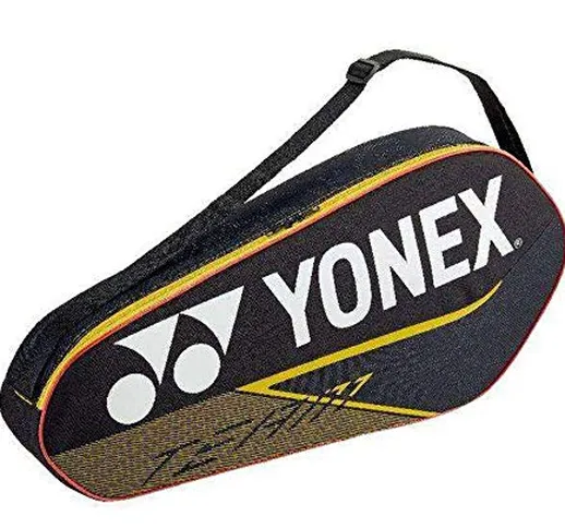 YONEX 42023 Team 3 - Borsa per racchette, colore: Nero/Giallo