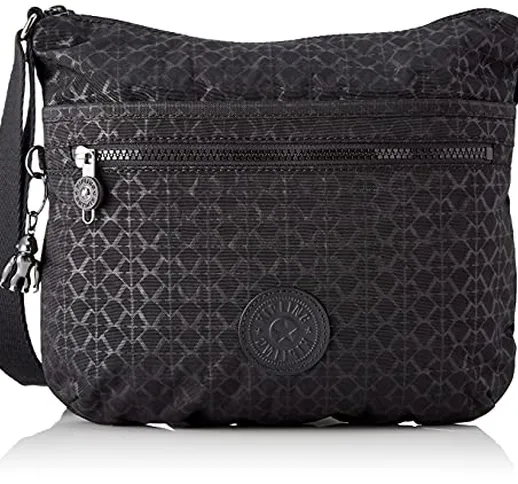 Kipling Arto - Borsa a tracolla da donna, taglia unica, Nero (Emb firma), One Size