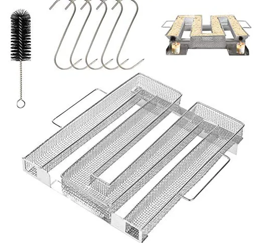 Ambolio Generatore di Fumo Freddo,Generatore di Fumo Freddo,Acciaio Inox Fumatore Barbecue...