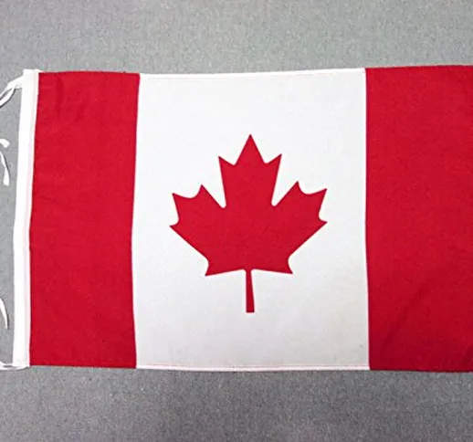 AZ FLAG Bandiera Canada 45x30cm - BANDIERINA Canadese 30 x 45 cm cordicelle