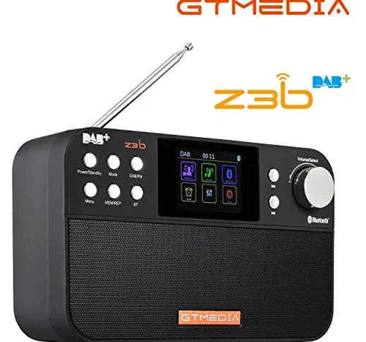 Z3B DAB +/FM Trasmissione audio digitale, Radio ricaricabile ricaricabile USB portatile, S...