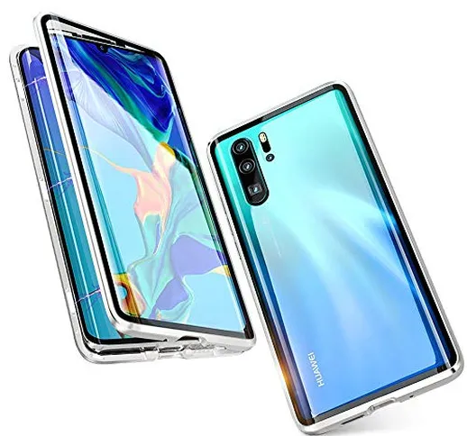 Jonwelsy Cover per Huawei P30 PRO, Adsorbimento Magnetico Paraurti in Metallo con 360 Grad...