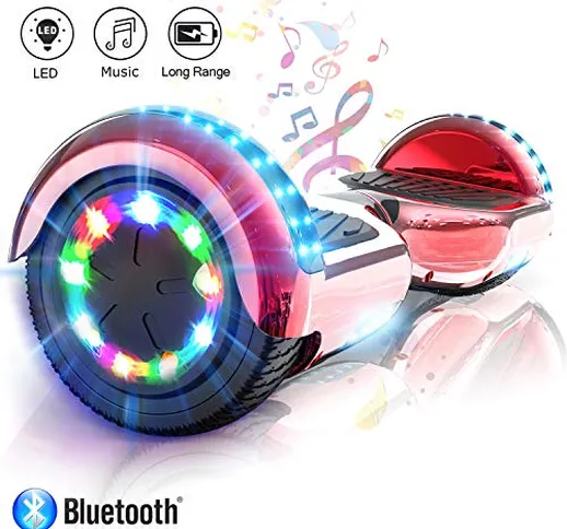 COLORWAY Hoverboard Elettrico Scooter a 6.5 Pollici & LED Auto Balance E-Skateboard