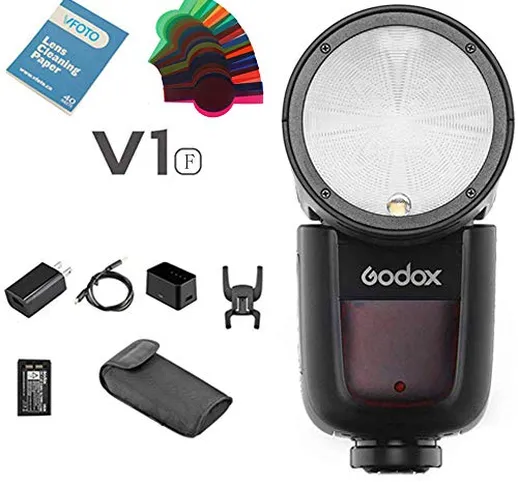 Godox V1-F Flash Flash TTL su fotocamera tondo Flash Flash per fotocamera compatibile per...