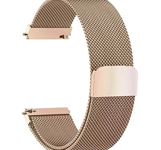 Cinturino per orologio, maglia milanese, 22 mm, in acciaio inossidabile, unisex – compatib...