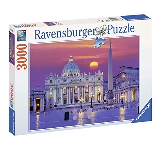 Ravensburger Puzzle 3000 Pezzi, Basilica di San Pietro, Puzzle Roma, Collezione Paesaggi &...
