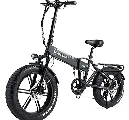 SAMEBIKE Fat Tire Bicicletta elettrica Bicicletta elettrica Mountain Beach Snow Ebike 20 p...