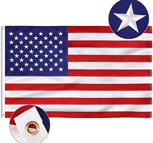 FLAGBURG Bandiera Americana Bandiera d'America Stati Uniti 90x150-Durevole per la Decorazi...