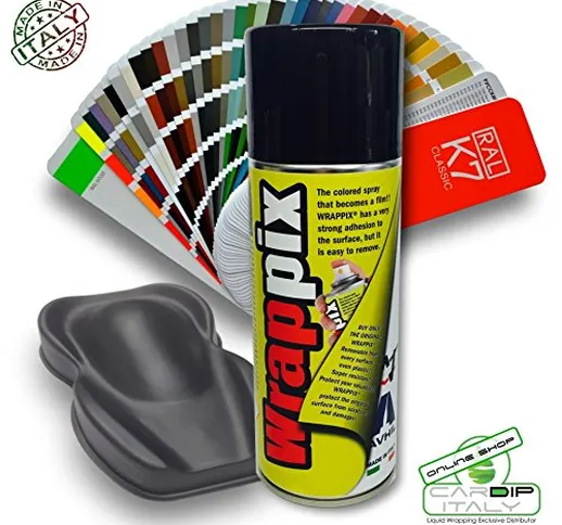 WRAPPIX Aerosol 400ml Opaco - Colori Standard - Liquid Wrap Vernice Protettiva Rimovibile...