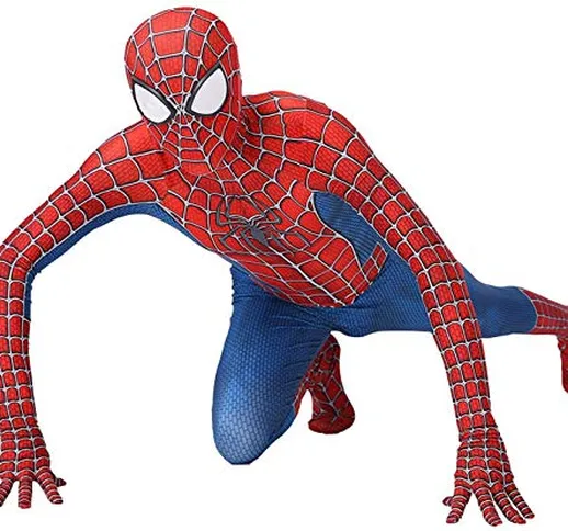 QWEASZER Peter Parker Spiderman Costume di Halloween Carnevale Cosplay Classic Spiderman V...