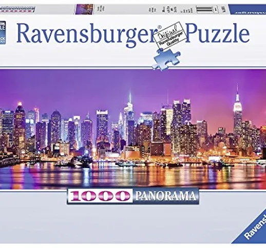 Ravensburger Puzzle, Puzzle 1000 Pezzi, Luci di Manhattan, Formato Panorama, Puzzle per Ad...