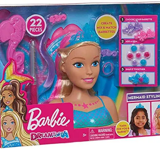 Giochi Preziosi Barbie DREAMTOPIA Testa da PETTINARE Styling Head