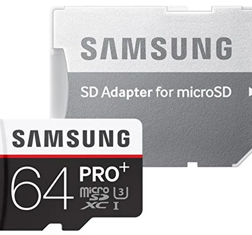 Samsung MB-MD64DA/EU Sched MicroSD Pro+ da 64GB, Adattore SD incluso