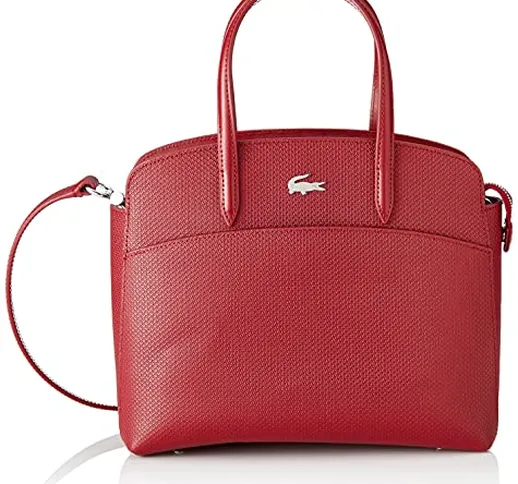 Lacoste NF3496KL, Borsa con Tasca a S Donna, Bordeaux, Taglia Unica