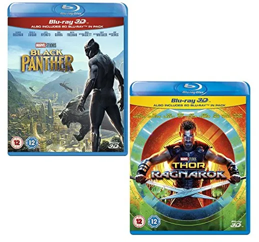 Black Panther (3D + 2D) - Thor Ragnarok (3D + 2D) - Marvel 2 Movie Bundling Blu-ray