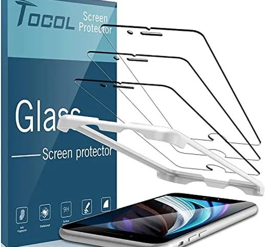 TOCOL 3 Pezzi Pellicola Protettiva Compatibile con iPhone SE 2020 / iPhone 8 / iPhone 7/ i...