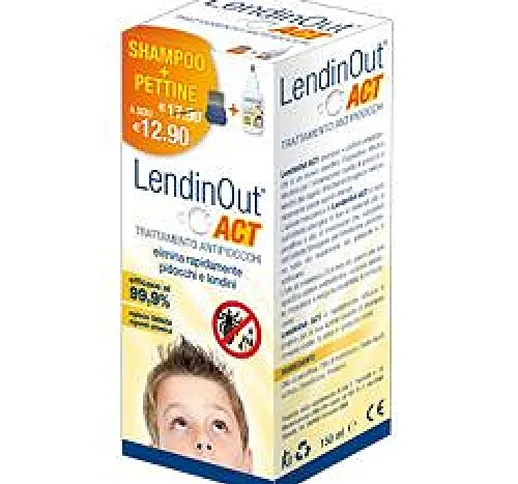 Lendinout Act Shampoo Antipidocchi con Pettine - 150 ml