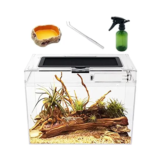 Reptile Growth Kit per terrario rettile, 30,5 x 17,8 x 22,9 cm, gabbie habitat, con bombol...