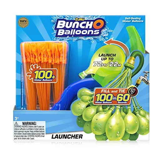 ZURU BUNCH O BALLOONS 01241 - Lanciatore con 100 palloncini ad acqua a riempimento rapido