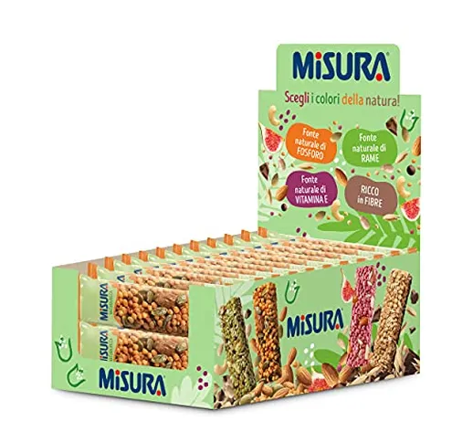Misura Snack Cereali Natura Ricca | Barrette Cereali, Semi di Zucca, Mandorle e Baobab | C...