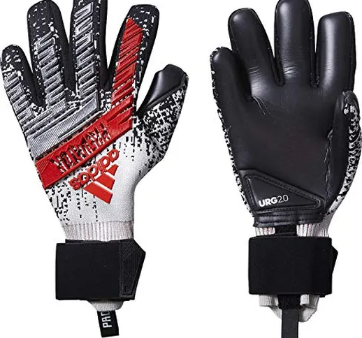 adidas Predator PRO, Goalkeeper Gloves Unisex – Adulto, Silver Met./Black/Hi-RES Red S18,...