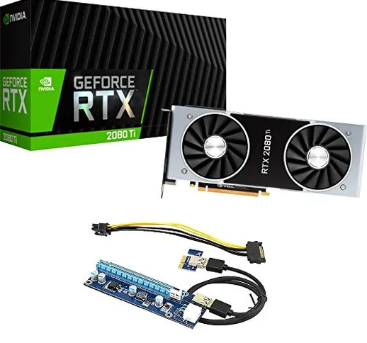Scheda grafica NVIDIA GeForce RTX 2080 Ti Founders Edition 11 GB GDDR6 PCI Express 3.0 con...