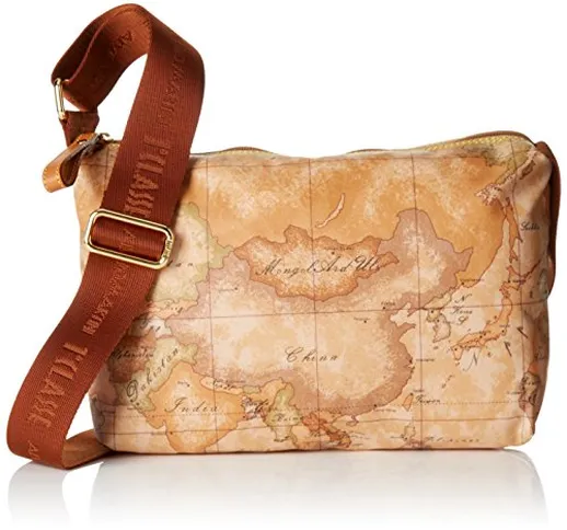 Alviero Martini 1ª Classe Geo Soft, Borsa a Tracolla Donna, Naturale, 29 cm