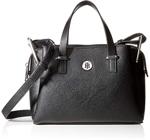 Tommy Hilfiger TH Core Med Satchel, Borse Donna, Nero (Black), 1x1x1 centimeters (W x H x...