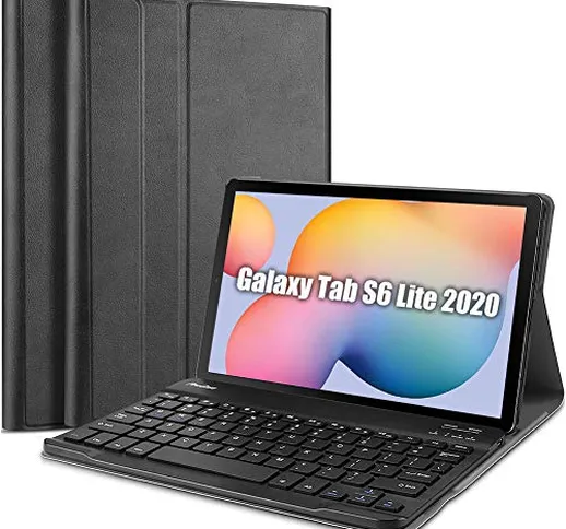 ProCase Custodia Tastiera per Samsung Galaxy Tab S6 Lite 2020(SM-P610/P615) [US Layout], C...