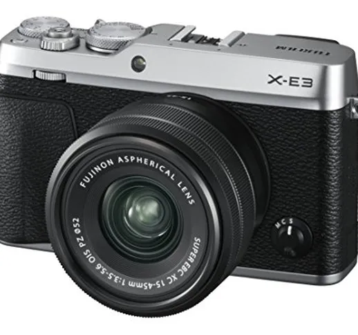 Fujifilm X-E3 Silver Fotocamera Digitale 24MP con Obiettivo XC15-45 mm F3.5-5.6 OIS PZ, Se...